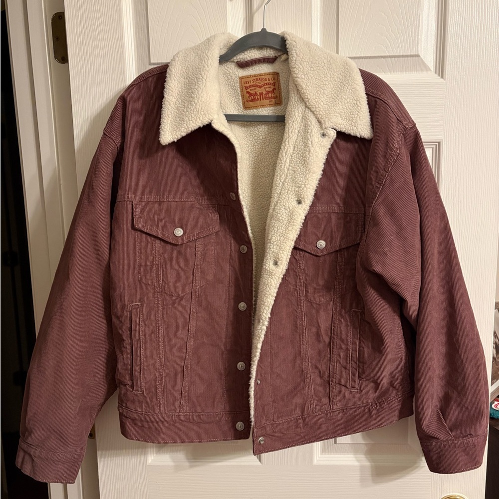 Levi's Sherpa Jacket in Rose Taupe Size Large